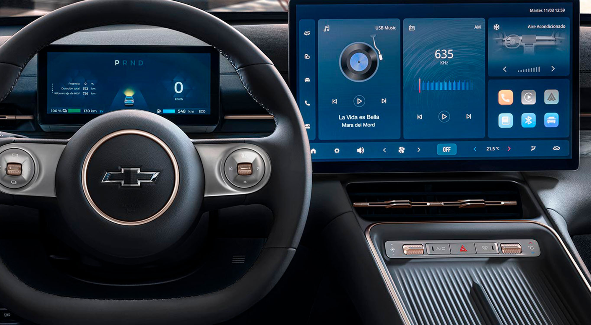 Captiva Híbrida Negro, tapicería en ecocuero