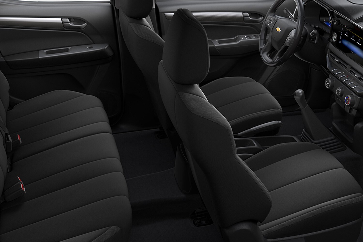 Interior Chevrolet Colorado asientos delanteros y traseros